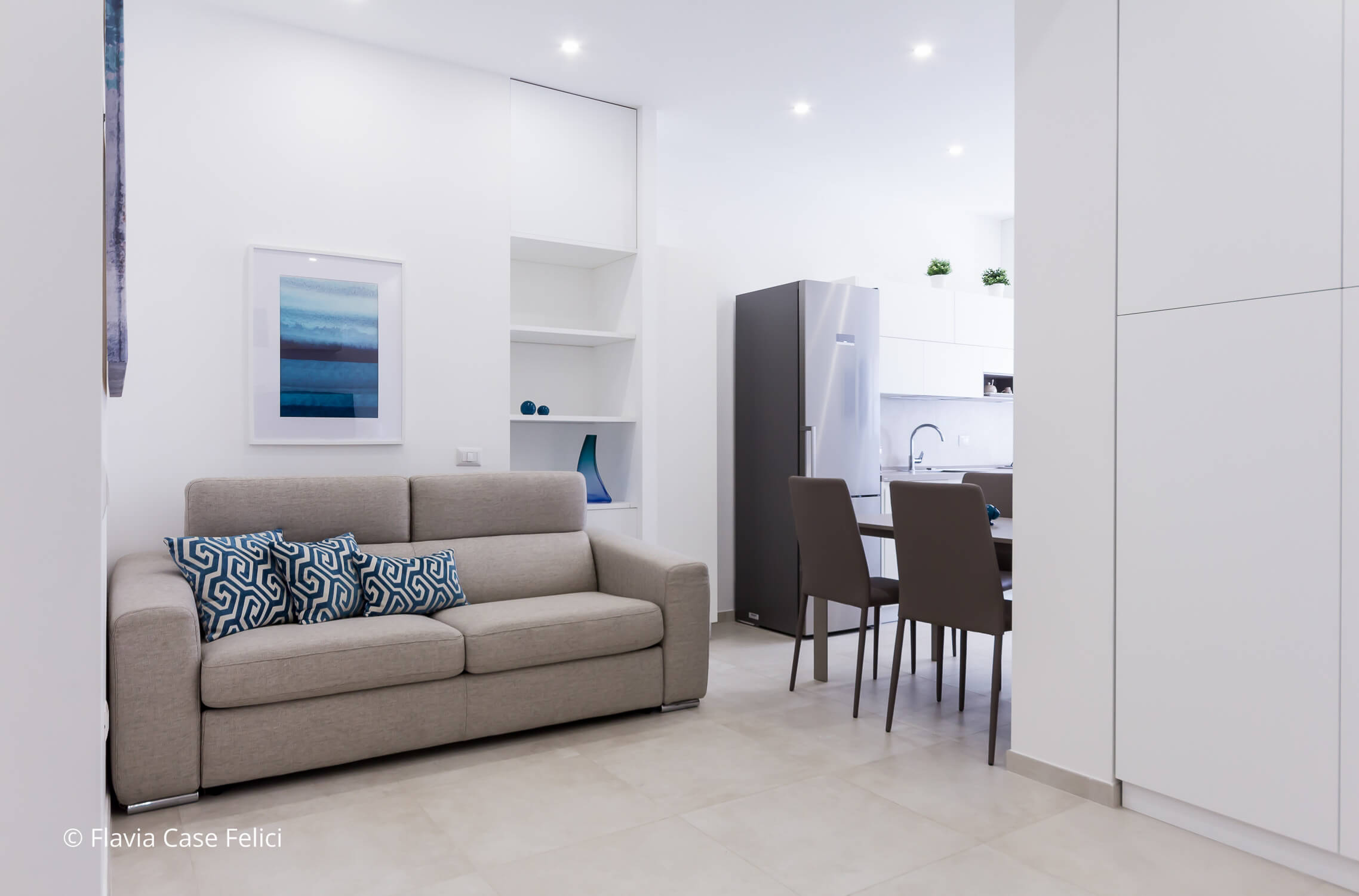 redesign di appartamento a Roma - dopo l'home staging - living