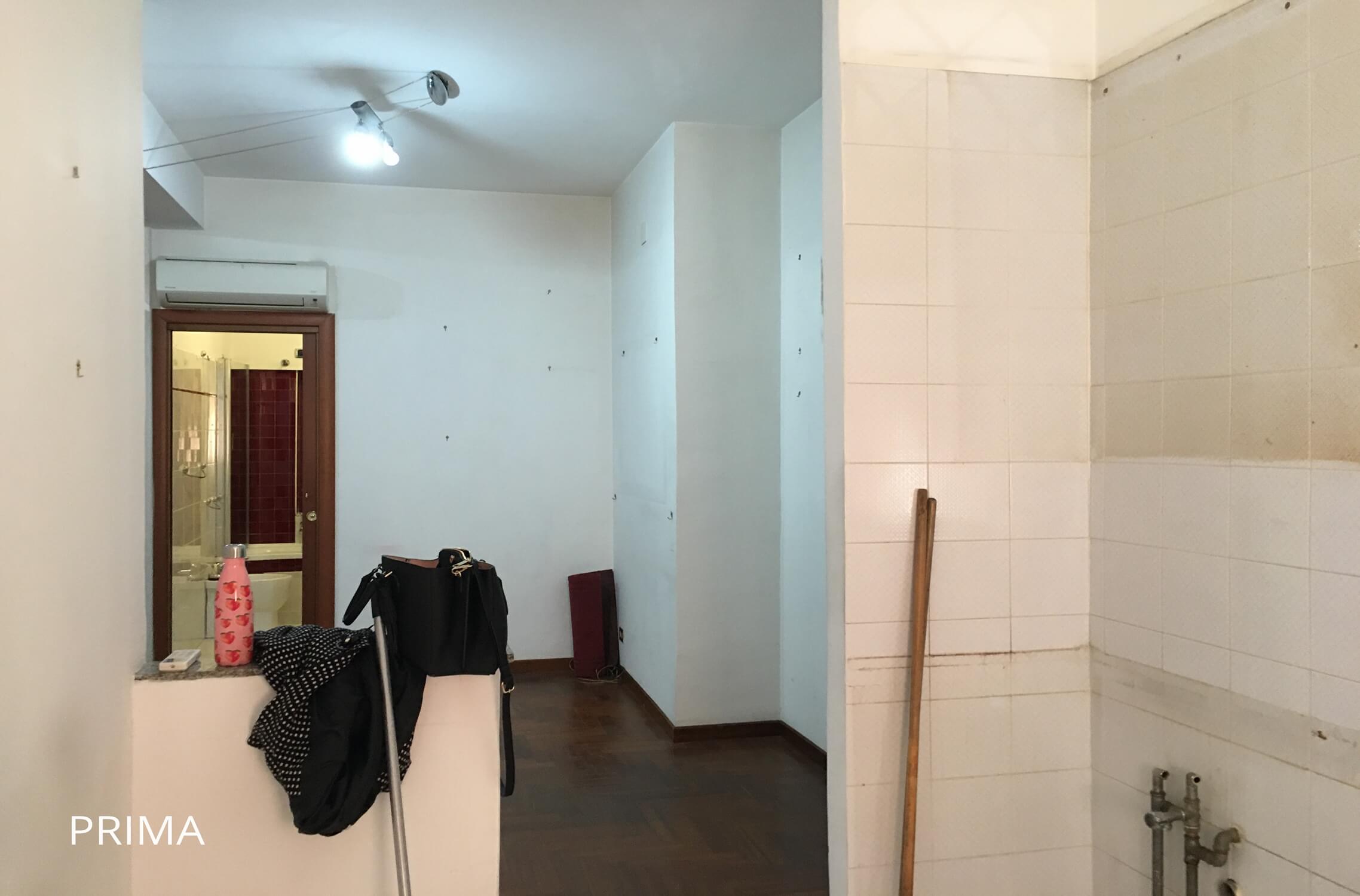 redesign di appartamento a Roma - prima dell'home staging - cucina